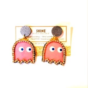Pac-man ghosts earrings